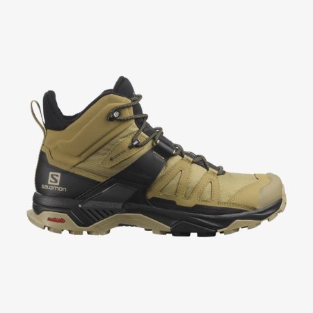 Salomon X ULTRA 4 MID GORE-TEX Mens Hiking Boots Olive UK FDTK
